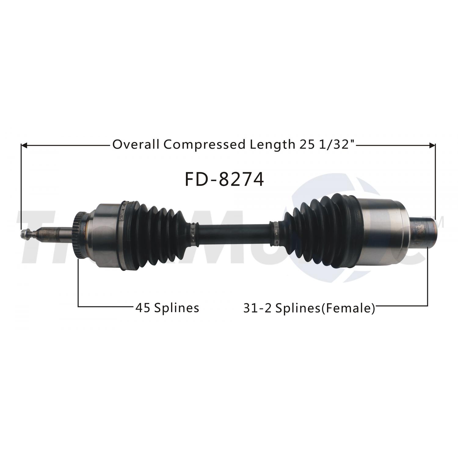 TrakMotive FD8274 - CV Axle Shaft TrakMotive FD8274 CV Axle Shaft product image 1 of 3