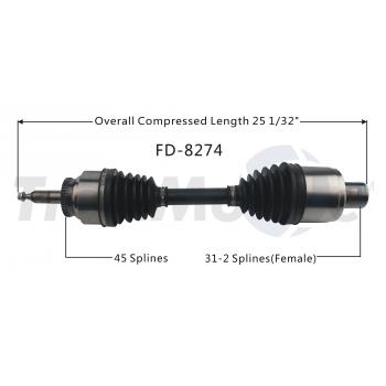 2010 Ford F-150 CV Axle Shaft Front Right TrakMotive FD8274 image 1 of 3