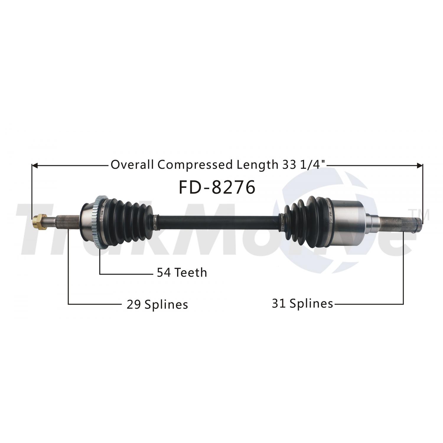 TrakMotive FD8276 - CV Axle Shaft TrakMotive FD8276 CV Axle Shaft product image 1 of 3