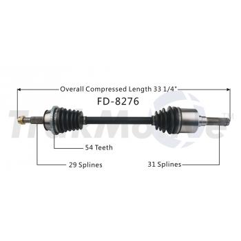 2010 Ford Explorer CV Axle Shaft Rear Right TrakMotive FD8276 image 1 of 3