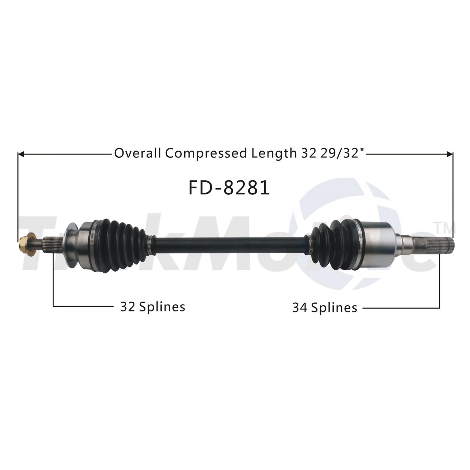 TrakMotive FD8281 - CV Axle Shaft TrakMotive FD8281 CV Axle Shaft product image 1 of 3