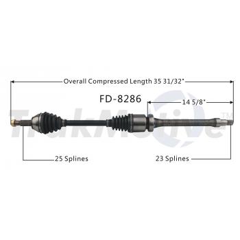 2011 Ford Fiesta CV Axle Shaft