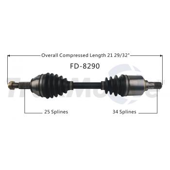 2018 Ford Fiesta CV Axle Shaft
