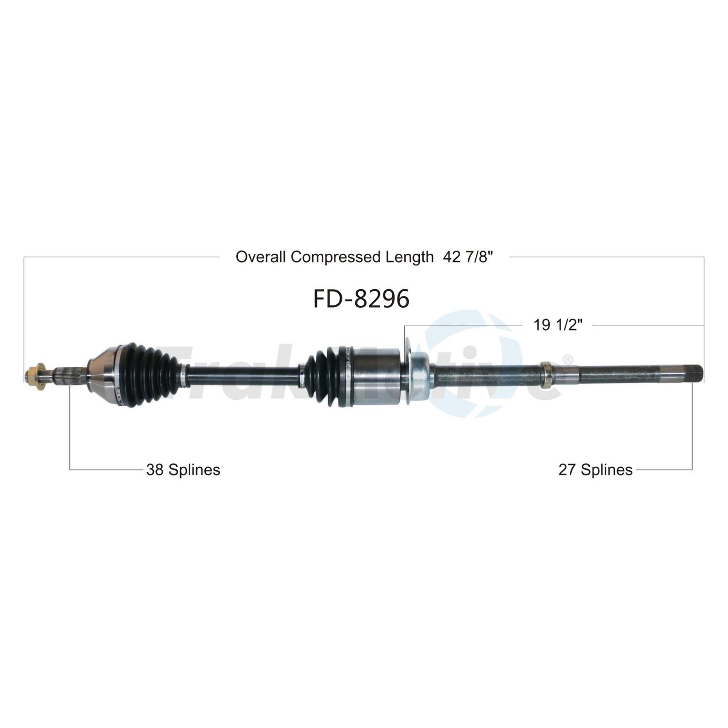 TrakMotive FD8296 - CV Axle Shaft TrakMotive FD8296 CV Axle Shaft product image 1 of 3