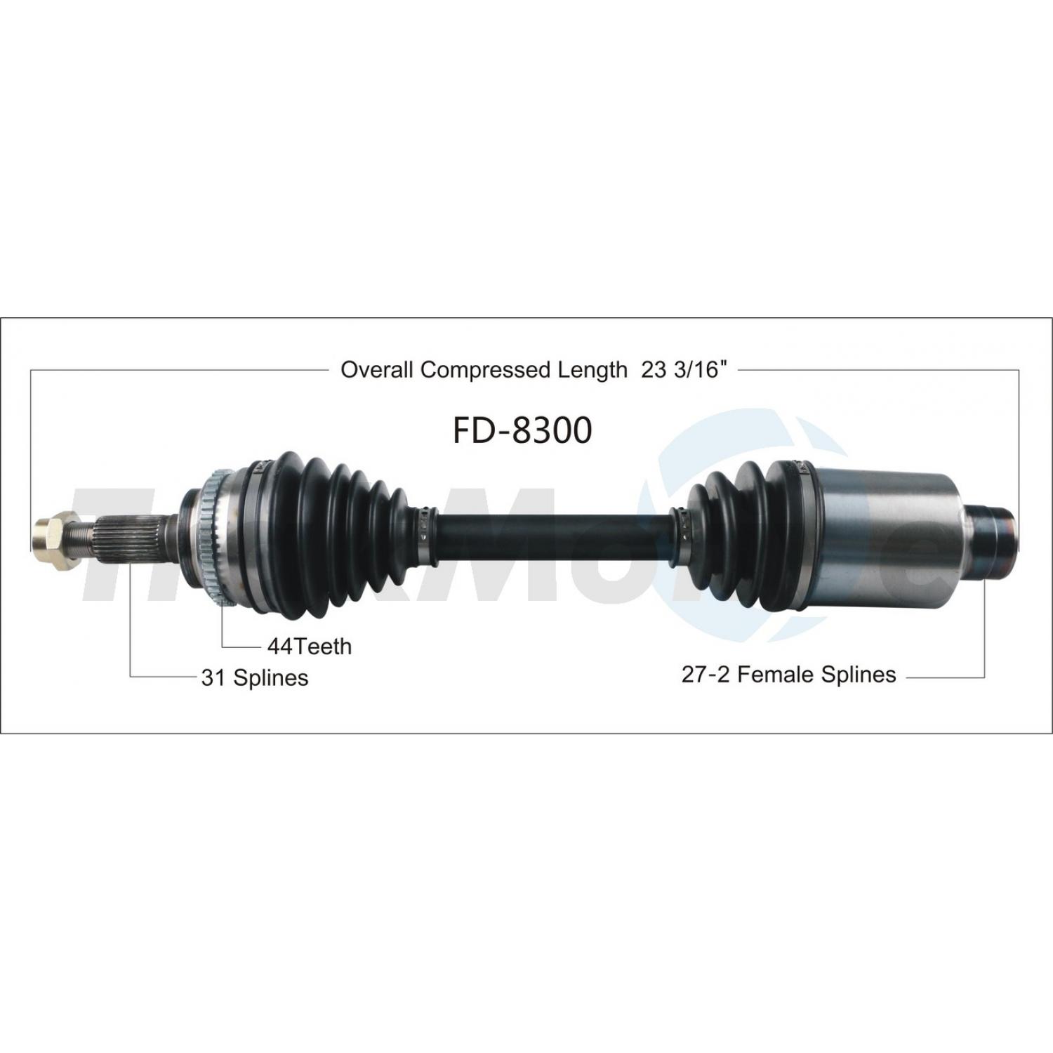 TrakMotive FD8300 - CV Axle Shaft TrakMotive FD8300 CV Axle Shaft product image 1 of 3