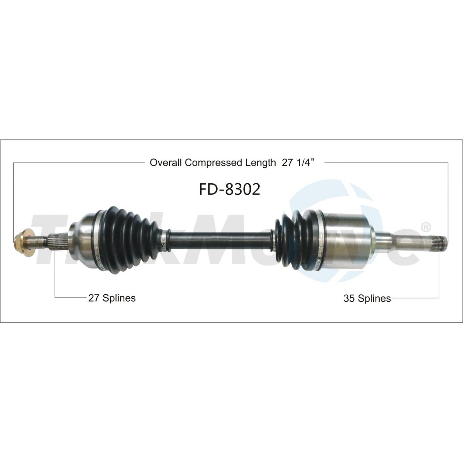 TrakMotive FD8302 - CV Axle Shaft TrakMotive FD8302 CV Axle Shaft product image 1 of 3