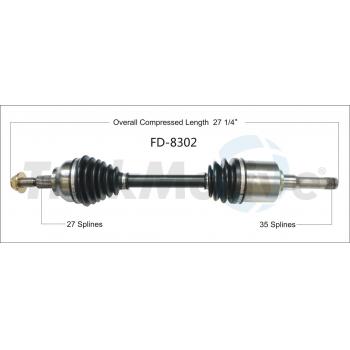 2014 Ford Escape CV Axle Shaft Front Left TrakMotive FD8302 image 1 of 3