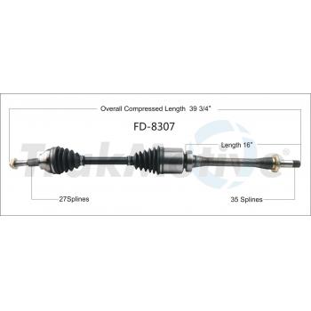 2015 Ford Edge CV Axle Shaft