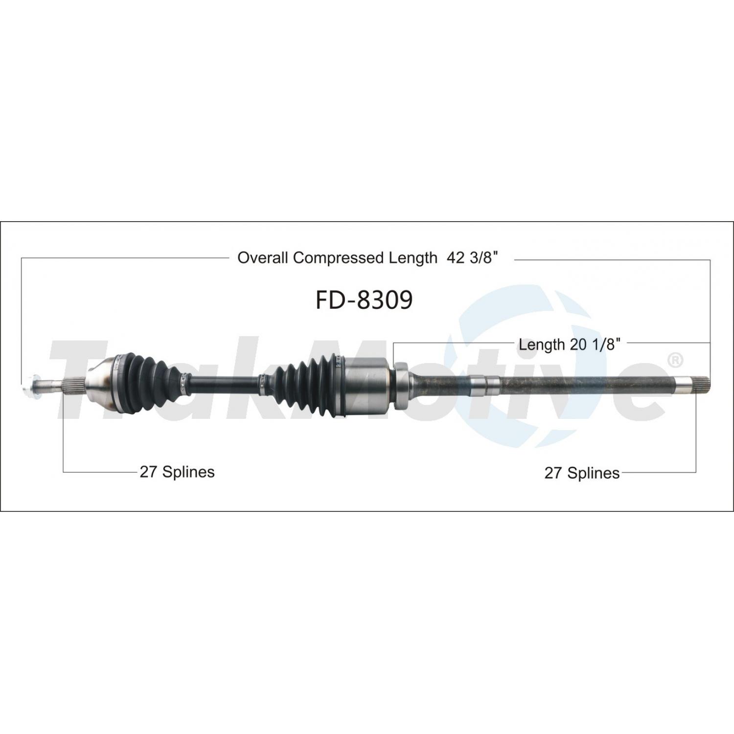TrakMotive FD8309 CV Axle Shaft product image 1 of 3
