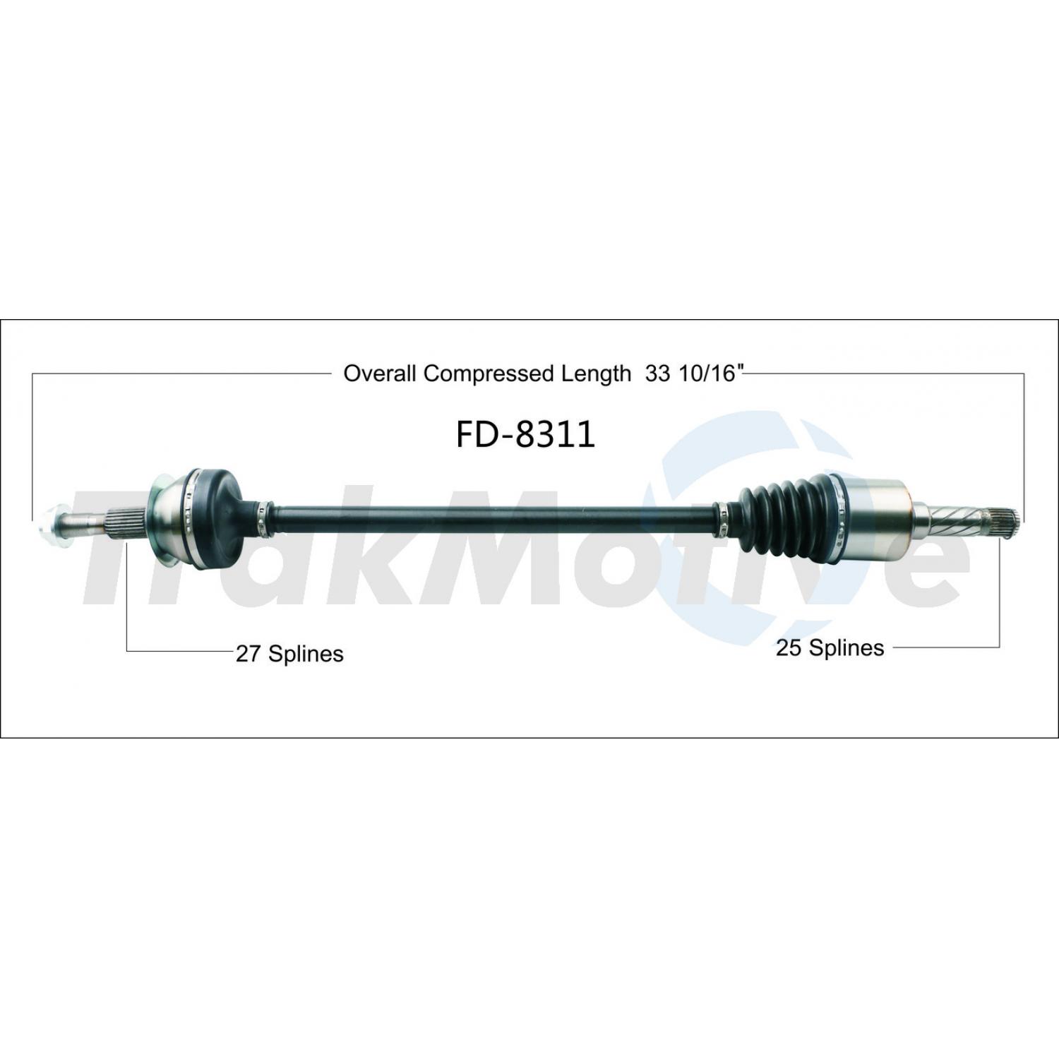 TrakMotive FD8311 - CV Axle Shaft TrakMotive FD8311 CV Axle Shaft product image 1 of 3