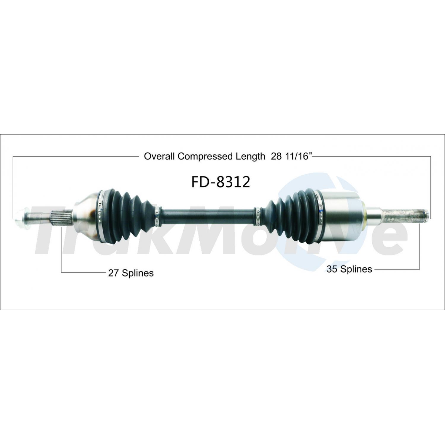 TrakMotive FD8312 - CV Axle Shaft TrakMotive FD8312 CV Axle Shaft product image 1 of 3