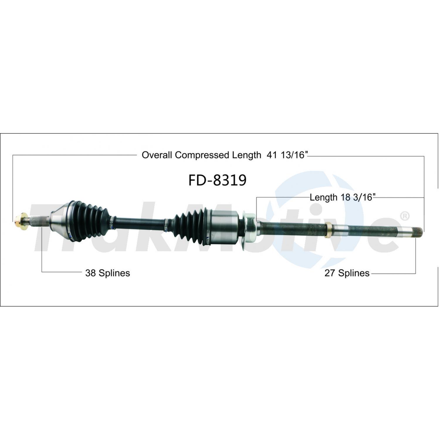 TrakMotive FD8319 - CV Axle Shaft TrakMotive FD8319 CV Axle Shaft product image 1 of 3
