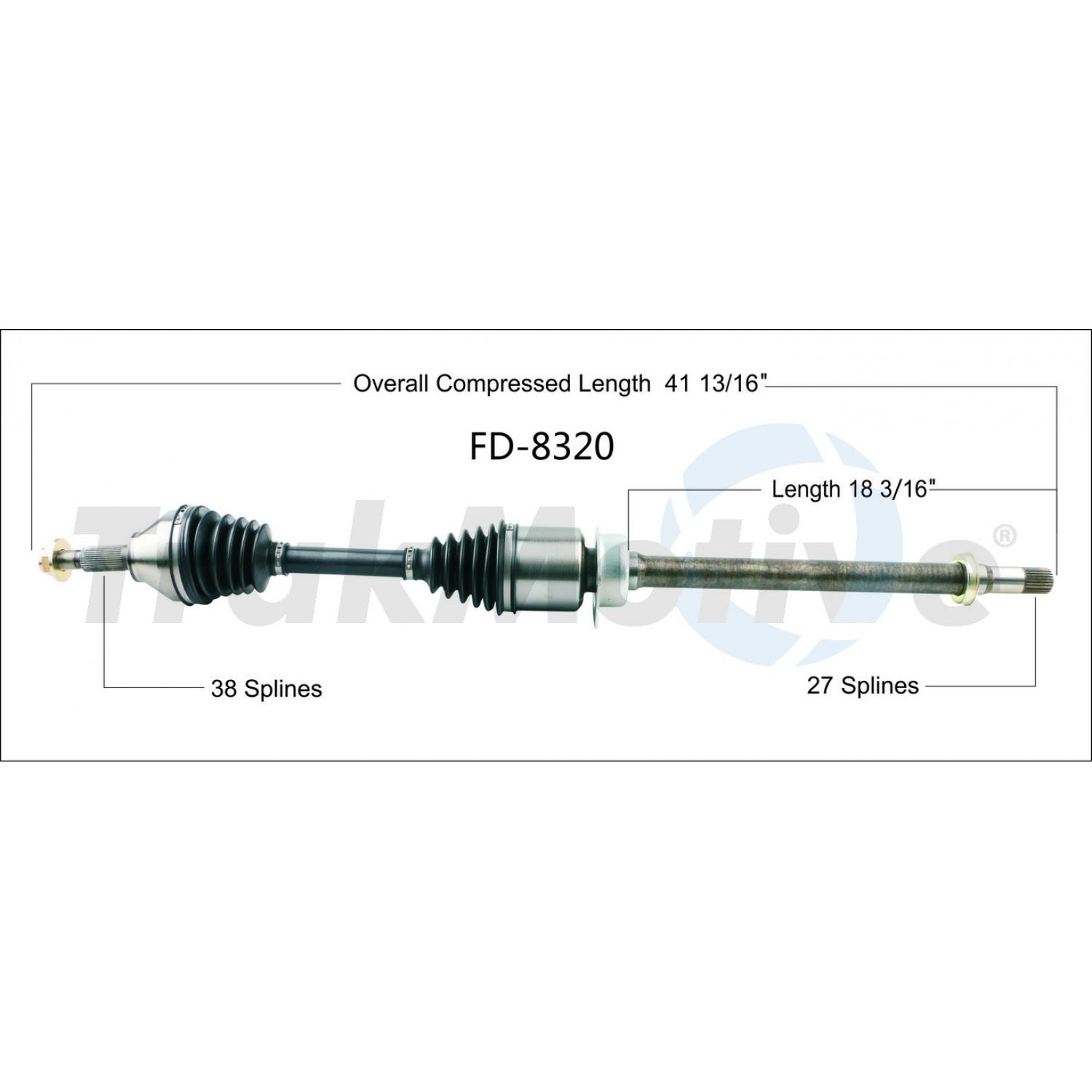 TrakMotive FD8320 - CV Axle Shaft TrakMotive FD8320 CV Axle Shaft product image 1 of 3