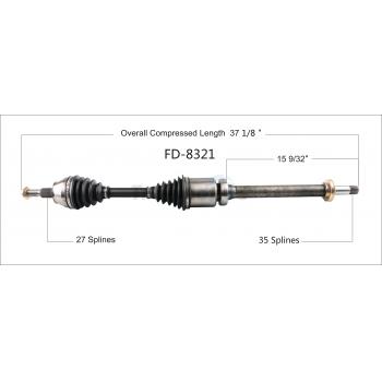 2015 Ford Transit Connect CV Axle Shaft