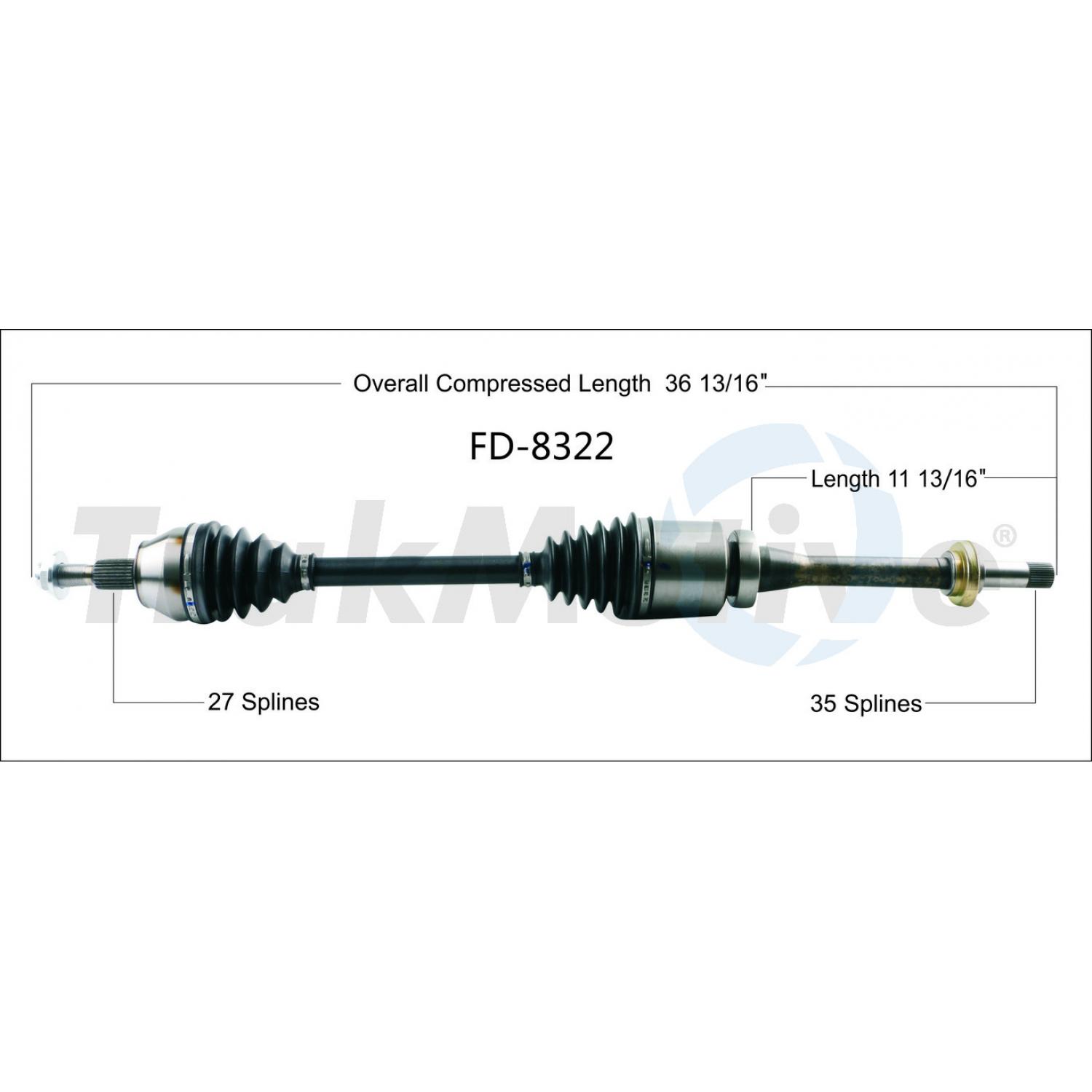 TrakMotive FD8322 CV Axle Shaft product image 1 of 3
