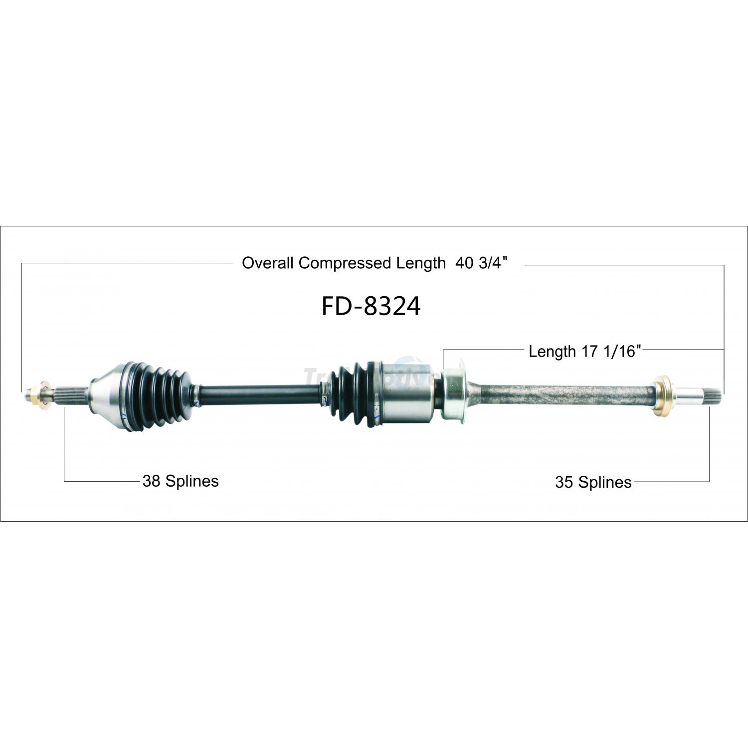 TrakMotive FD8324 - CV Axle Shaft TrakMotive FD8324 CV Axle Shaft product image 1 of 3