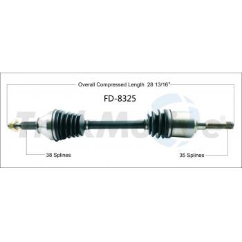 2017 Ford Explorer CV Axle Shaft Front Left TrakMotive FD8325 image 1 of 3