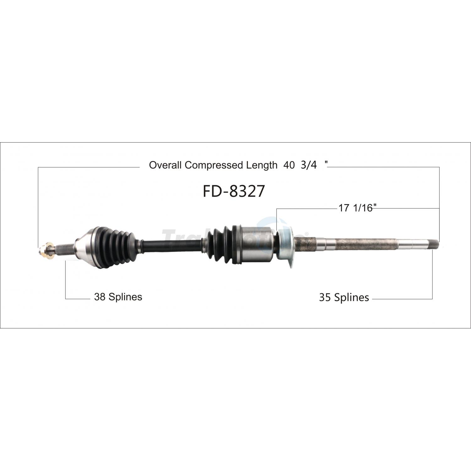 TrakMotive FD8327 CV Axle Shaft product image 1 of 3
