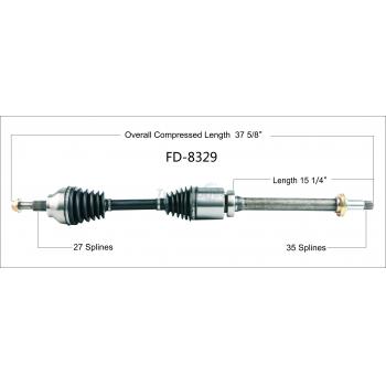2014 Ford Escape CV Axle Shaft Front Right TrakMotive FD8329 image 1 of 3