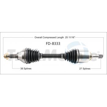 2018 Lincoln MKT CV Axle Shaft Front Left TrakMotive FD8333 image 1 of 3