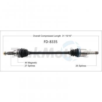2019 Ford Escape CV Axle Shaft Rear Left TrakMotive FD8335 image 1 of 3
