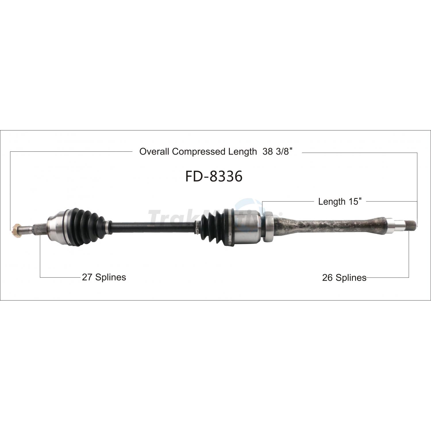 TrakMotive FD8336 - CV Axle Shaft TrakMotive FD8336 CV Axle Shaft product image 1 of 3