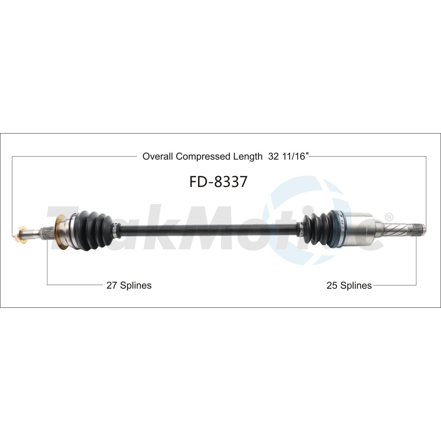 TrakMotive FD8337 - CV Axle Shaft TrakMotive FD8337 CV Axle Shaft product image 1 of 3