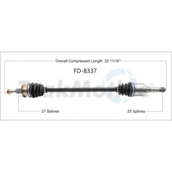 2018 Ford Fusion CV Axle Shaft Rear Left TrakMotive FD8337 image 1 of 3