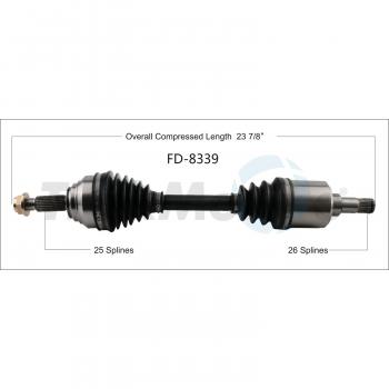 2018 Ford Fiesta CV Axle Shaft Front Left TrakMotive FD8339 image 1 of 3