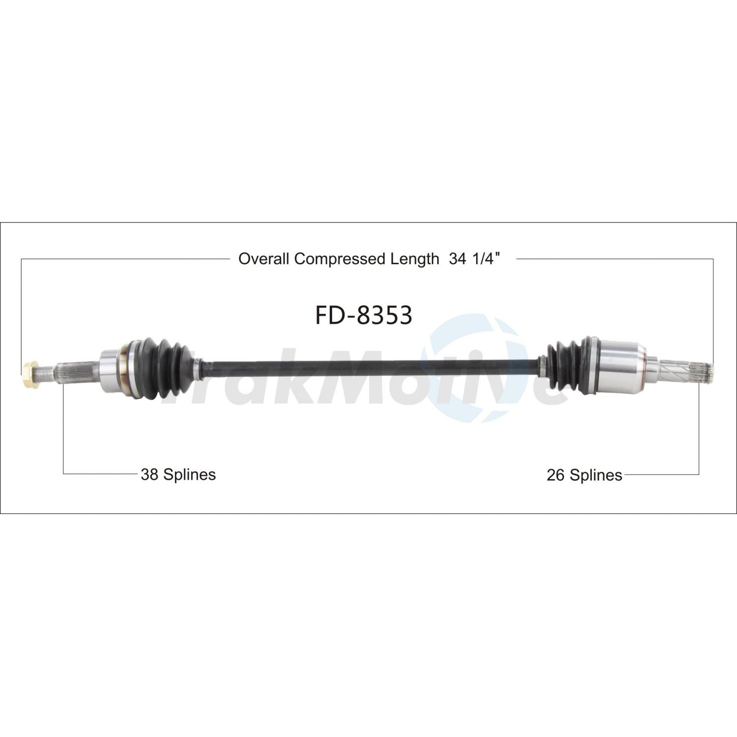 TrakMotive FD8353 - CV Axle Shaft TrakMotive FD8353 CV Axle Shaft product image 1 of 3