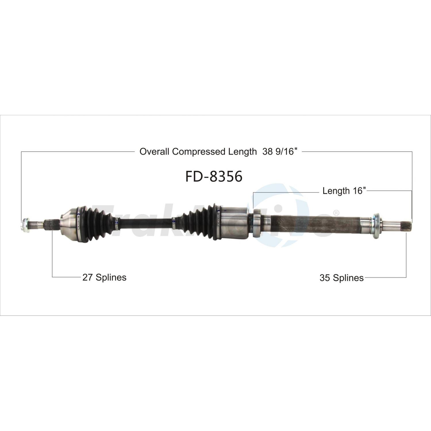 TrakMotive FD8356 - CV Axle Shaft TrakMotive FD8356 CV Axle Shaft product image 1 of 3