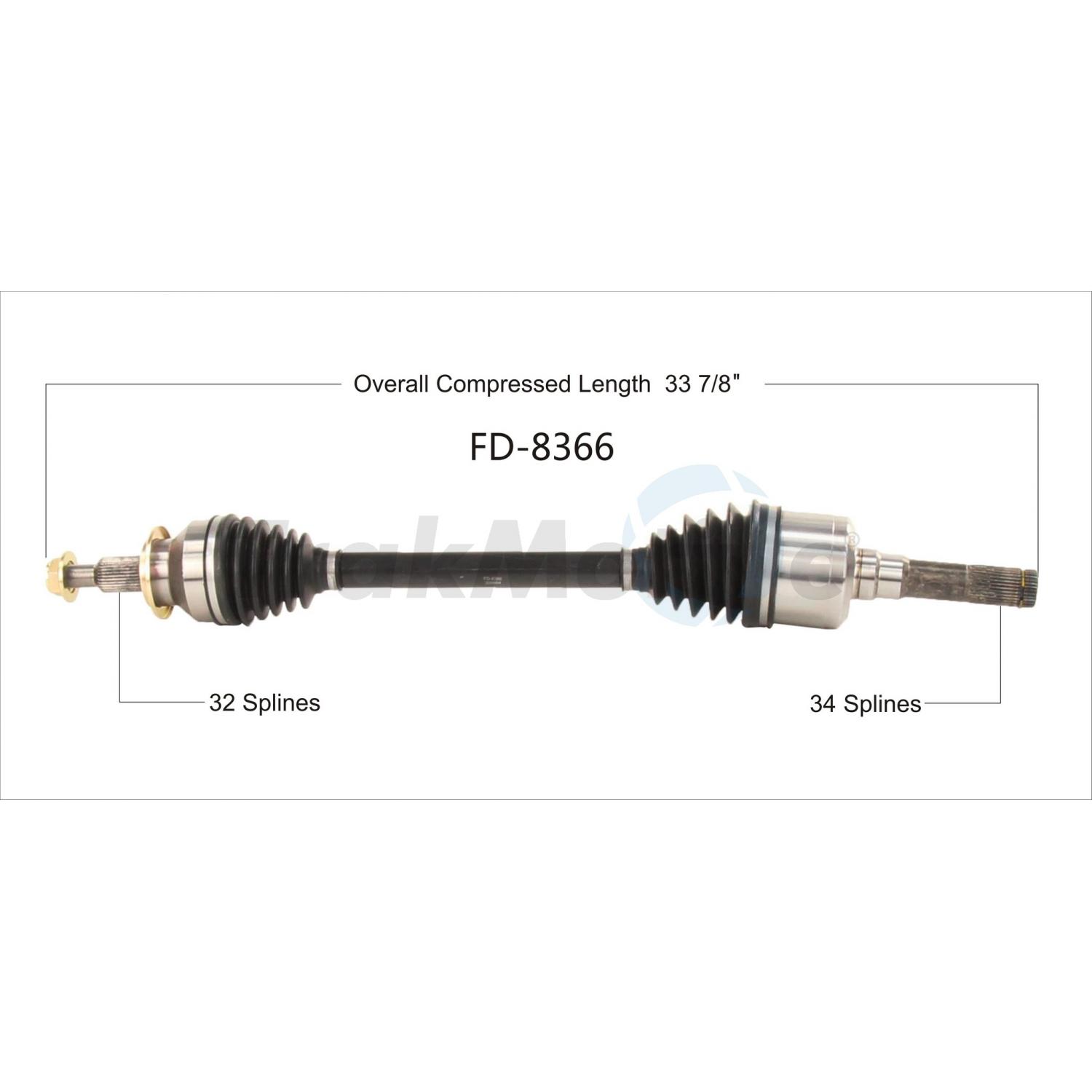 TrakMotive FD8366 CV Axle Shaft product image 1 of 3