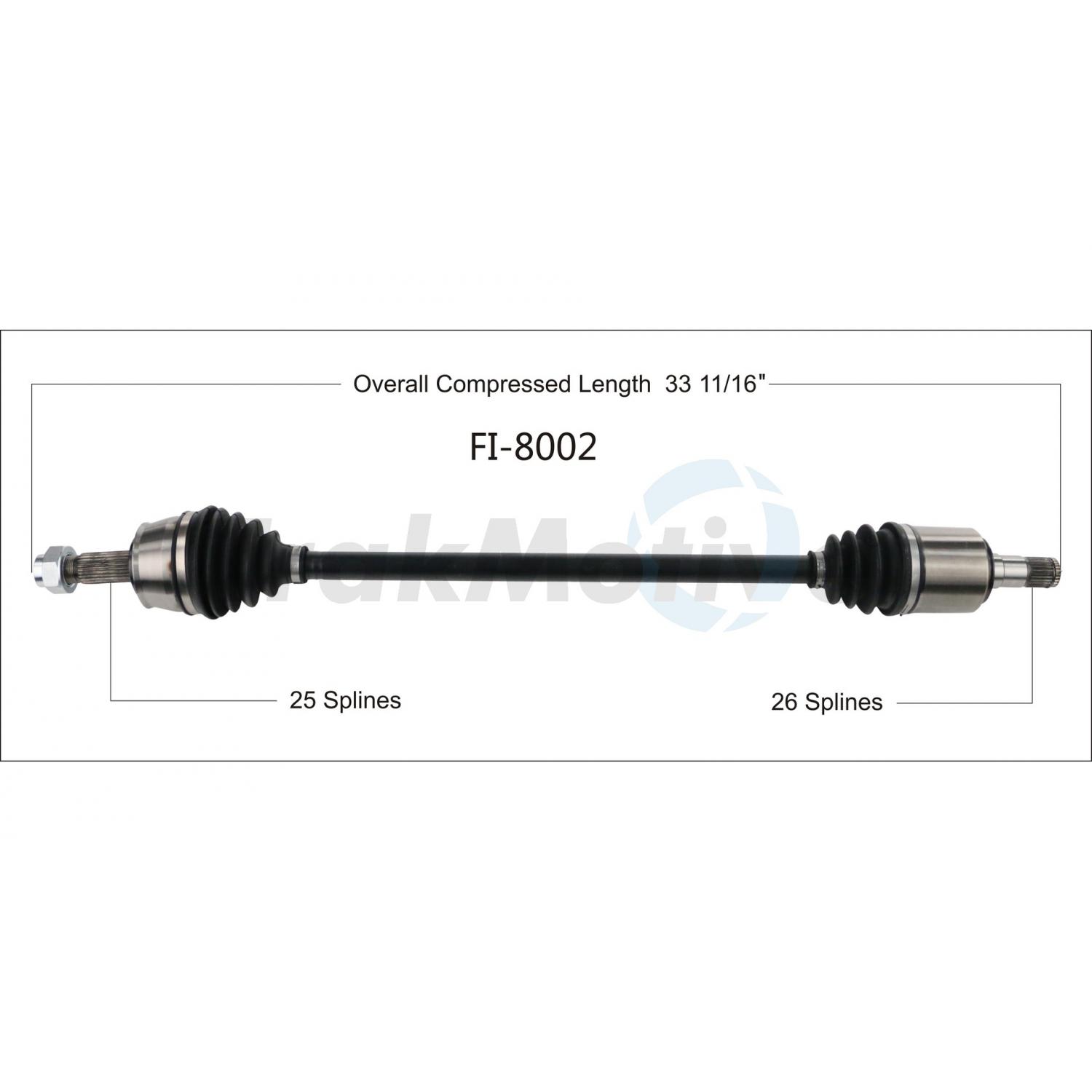TrakMotive FI8002 - CV Axle Shaft TrakMotive FI8002 CV Axle Shaft product image 1 of 3