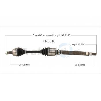 2020 Jeep Renegade CV Axle Shaft Front Right TrakMotive FI8010 image 1 of 3