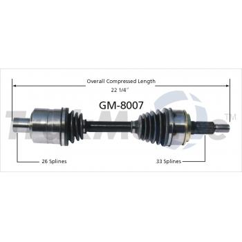 2002 GMC Safari CV Axle Shaft Front Left TrakMotive GM8007 image 1 of 3