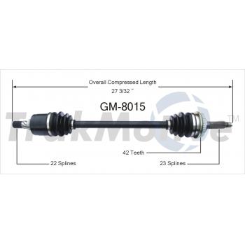 1997 Geo Metro CV Axle Shaft Front Left TrakMotive GM8015 image 1 of 3
