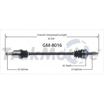 1997 Geo Metro CV Axle Shaft Front Right TrakMotive GM8016 image 1 of 3
