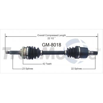 1999 Suzuki Swift CV Axle Shaft Front Left TrakMotive GM8018 image 1 of 3