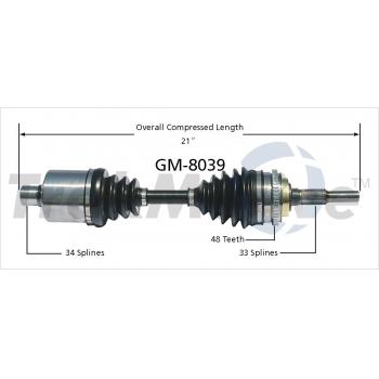 1984 Cadillac Cimarron CV Axle Shaft