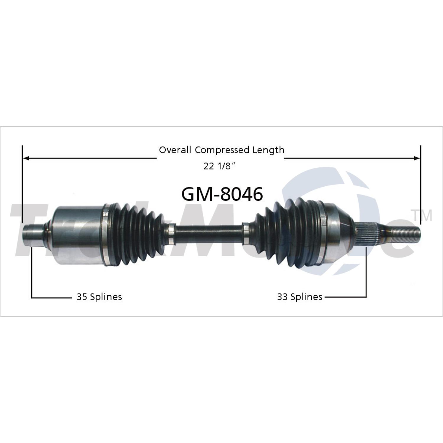 TrakMotive GM8046 - CV Axle Shaft TrakMotive GM8046 CV Axle Shaft product image 1 of 3