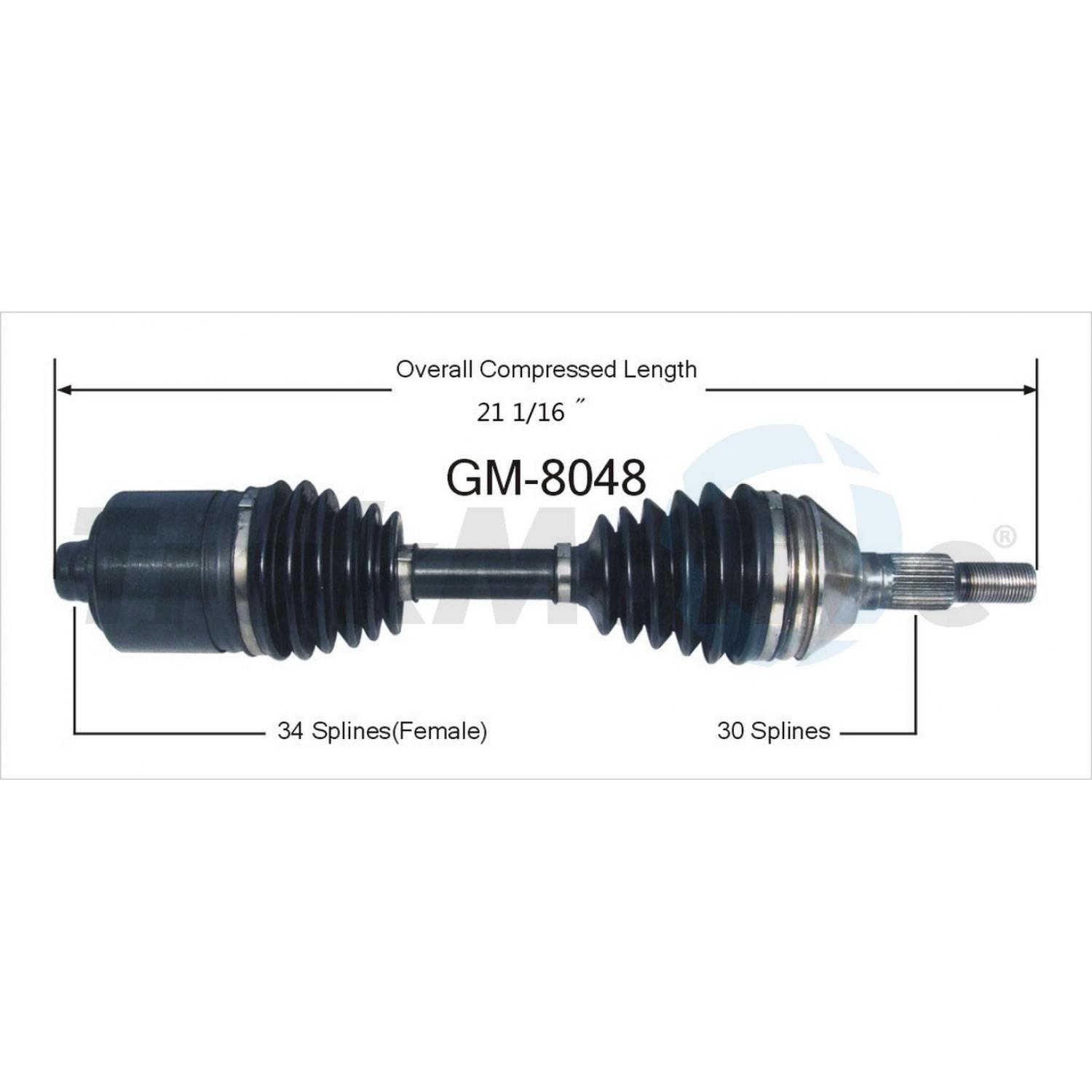 TrakMotive GM8048 - CV Axle Shaft TrakMotive GM8048 CV Axle Shaft product image 1 of 3