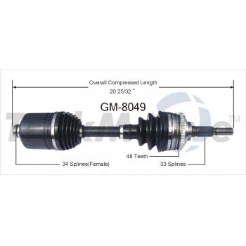 2004 Pontiac Sunfire CV Axle Shaft