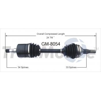 2001 Oldsmobile Silhouette CV Axle Shaft Front Right TrakMotive GM8054 image 1 of 3