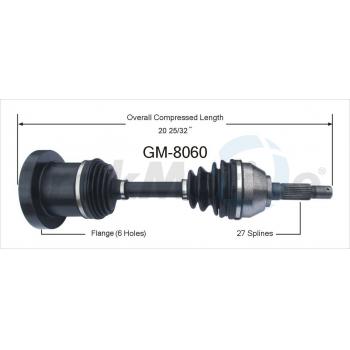1982 Oldsmobile Toronado CV Axle Shaft Front Right TrakMotive GM8060 image 1 of 3