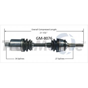 1983 Oldsmobile Cutlass Ciera CV Axle Shaft Front Left TrakMotive GM8076 image 1 of 3