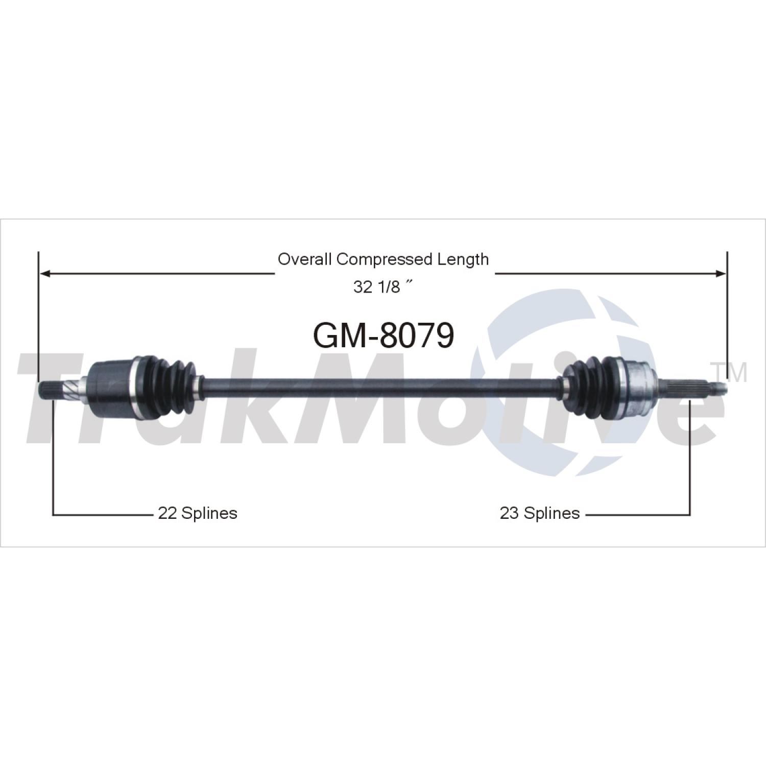 TrakMotive GM8079 - CV Axle Shaft TrakMotive GM8079 CV Axle Shaft product image 1 of 3