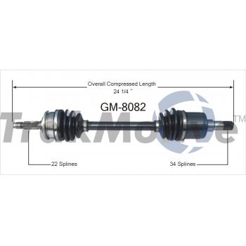 1993 Geo Storm CV Axle Shaft Front Left TrakMotive GM8082 image 1 of 3