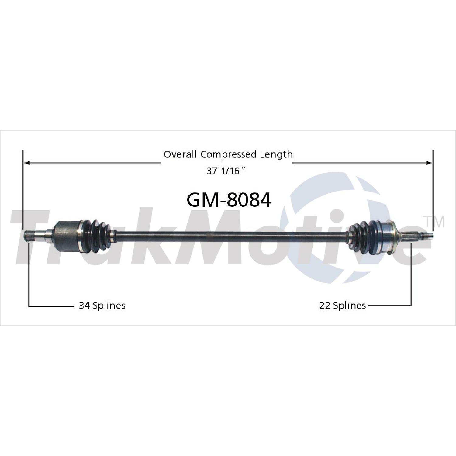 TrakMotive GM8084 - CV Axle Shaft TrakMotive GM8084 CV Axle Shaft product image 1 of 3