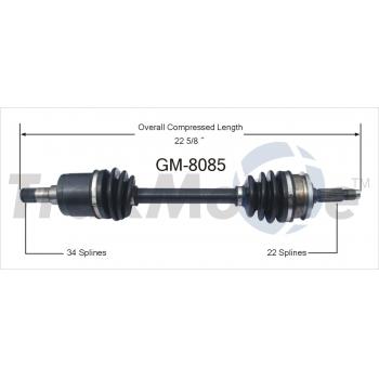 1993 Geo Storm CV Axle Shaft Front Left TrakMotive GM8085 image 1 of 3