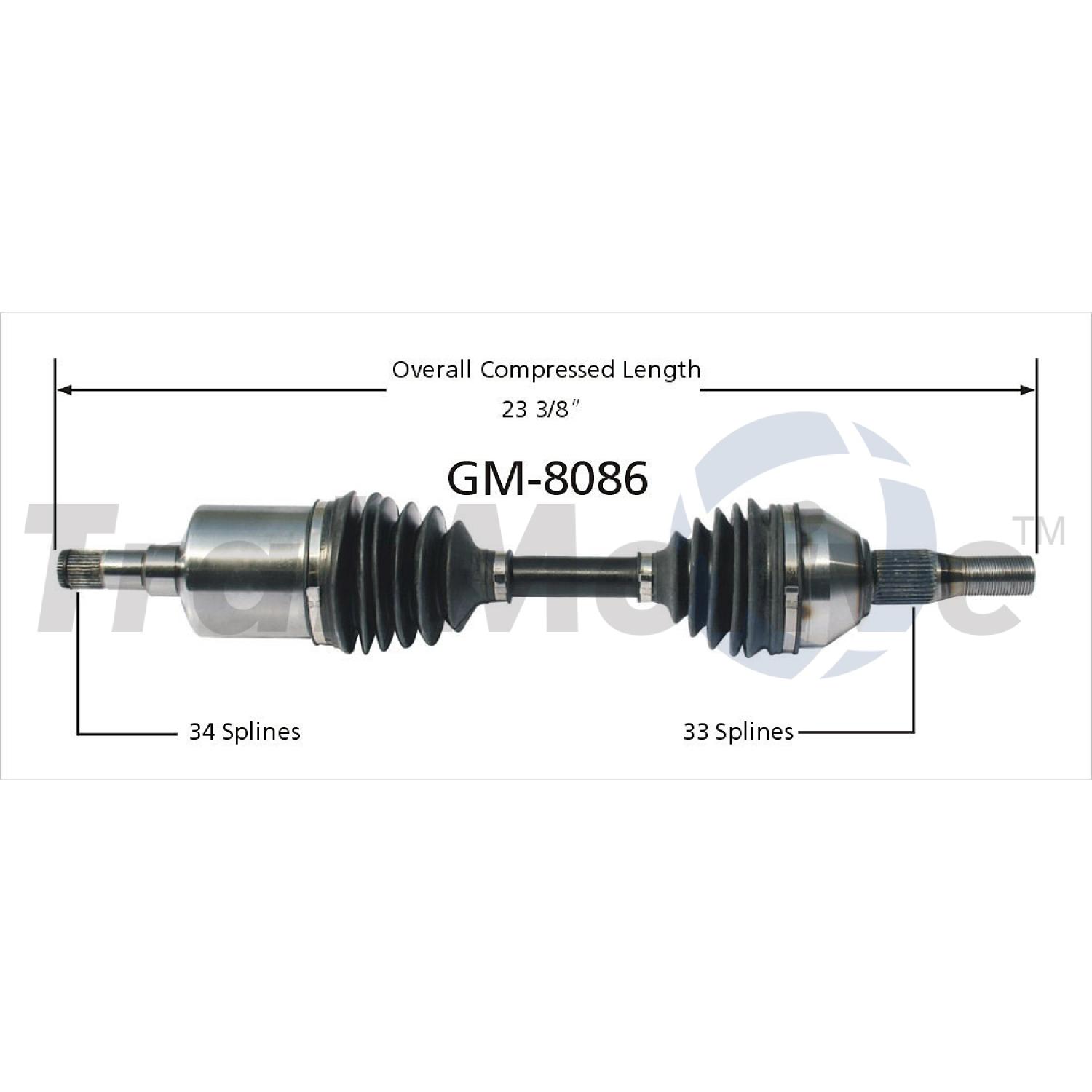 TrakMotive GM8086 - CV Axle Shaft TrakMotive GM8086 CV Axle Shaft product image 1 of 3